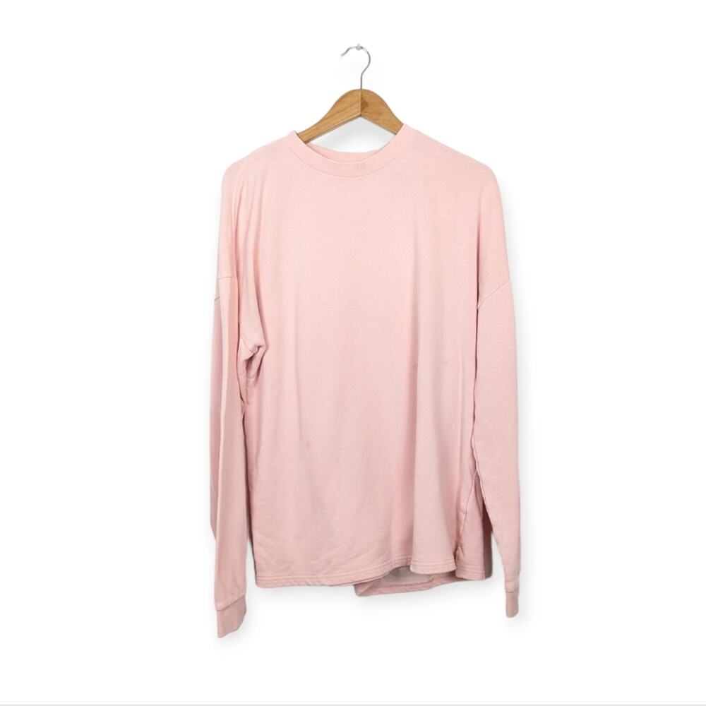 PacSun Light Pink Long Sleeve French Terry Pullover Top